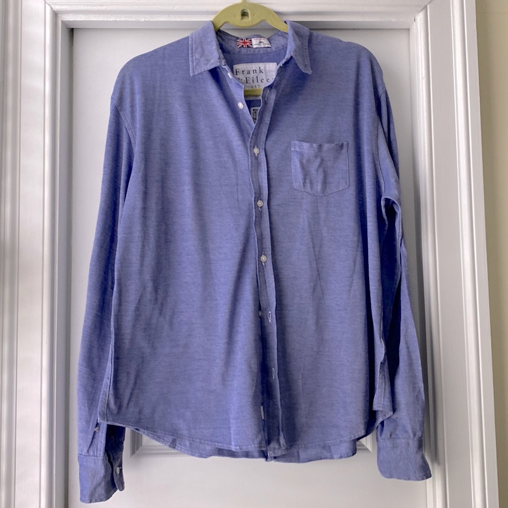 Frank and Eileen Mens Oxford Cloth Shirt, blue, s